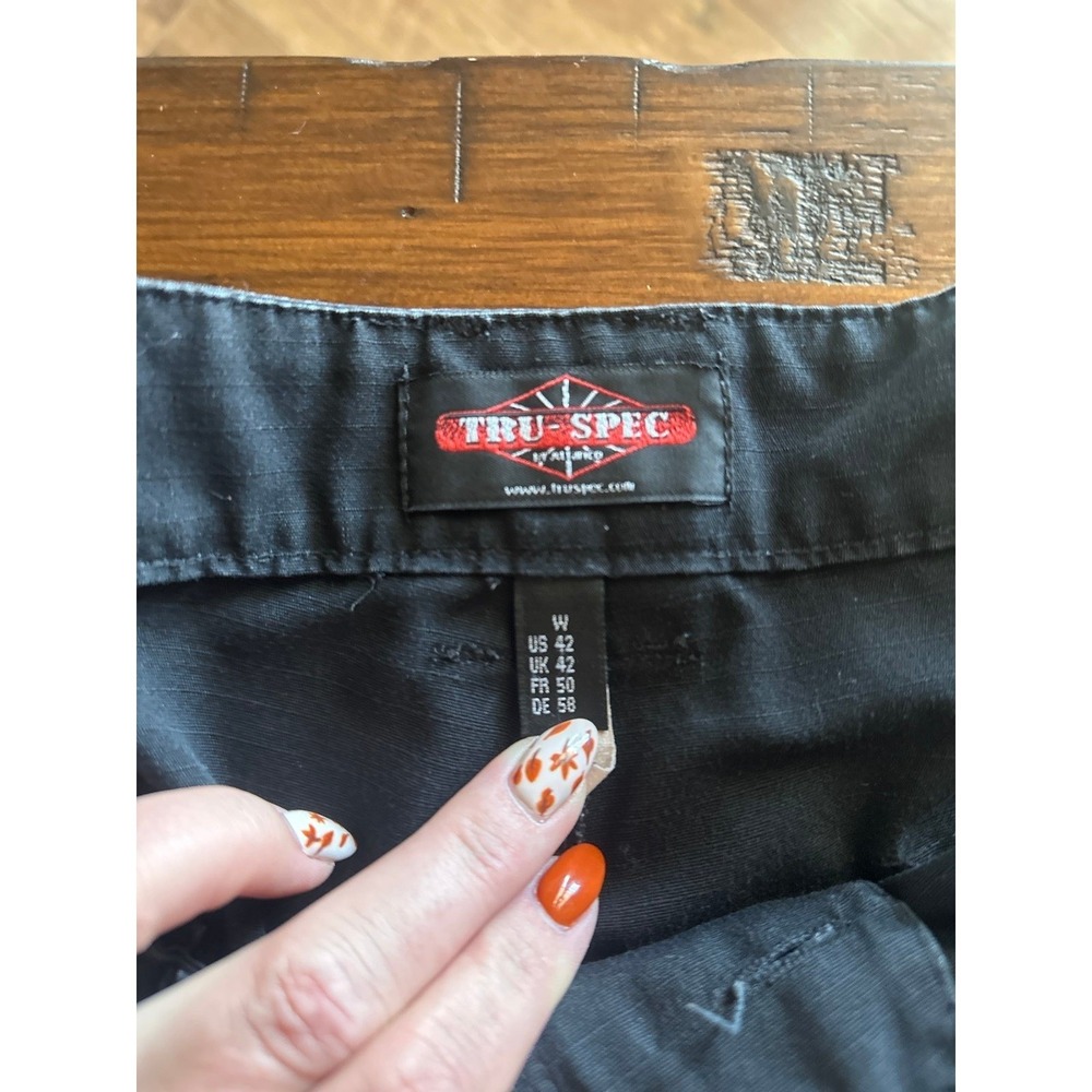 Tru-Spec Tactical Cargo Shorts Mens Size 42‎ Black Outdoor Casual Utility - Picture 2 of 3